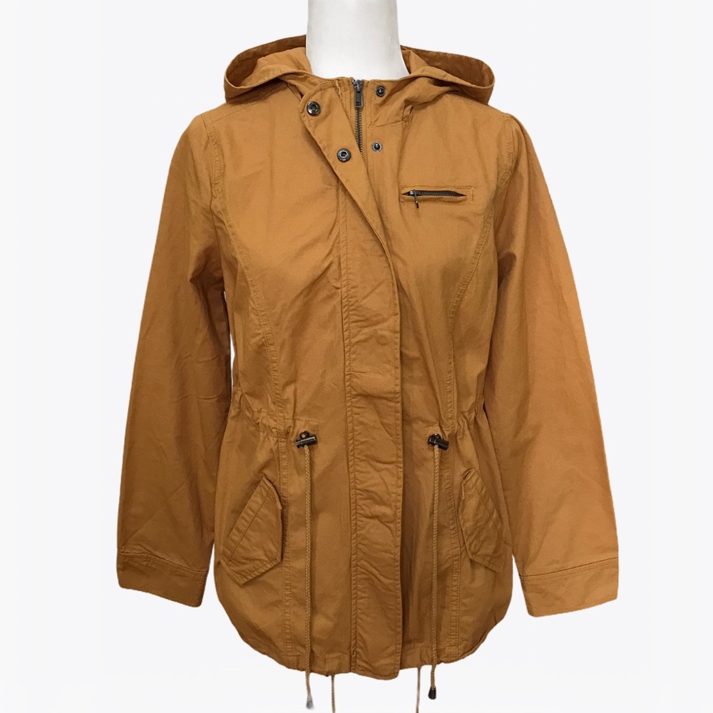 Outer Edge Hooded Mustard Women’s Jacket - Size: M - Picture 10 of 16